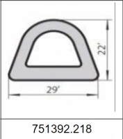 Силиконовый профиль D-образный 751392.218